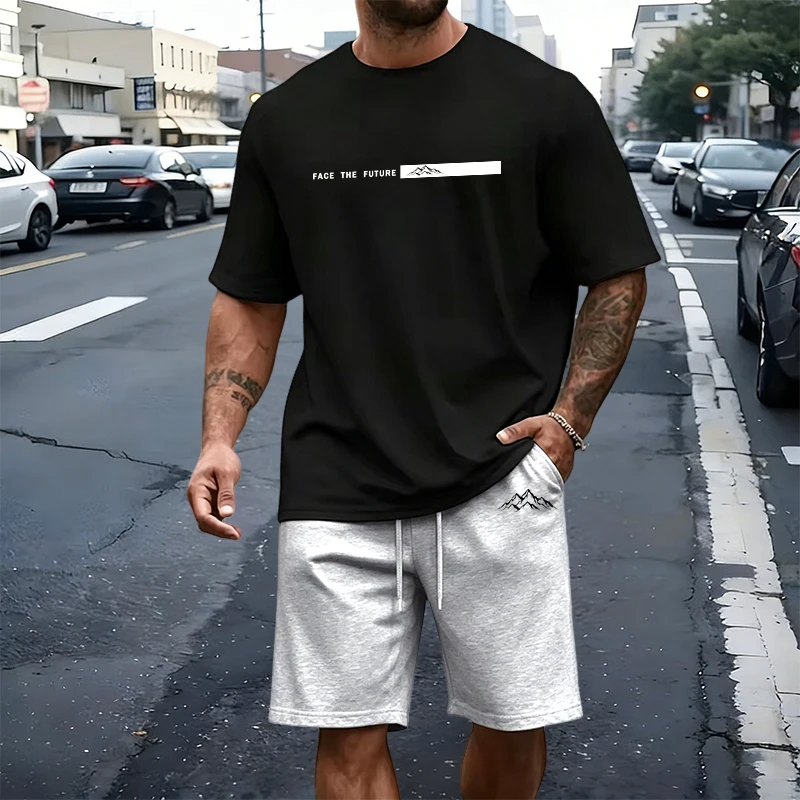 Mens Fashion Trend - Fashion Mens T-Shirt Tracksuit Print Casual