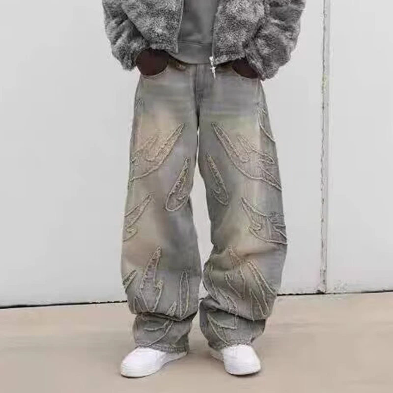 Men'S Fashion Jeans 2025 - Street Gothic Retro High Waisted Wide