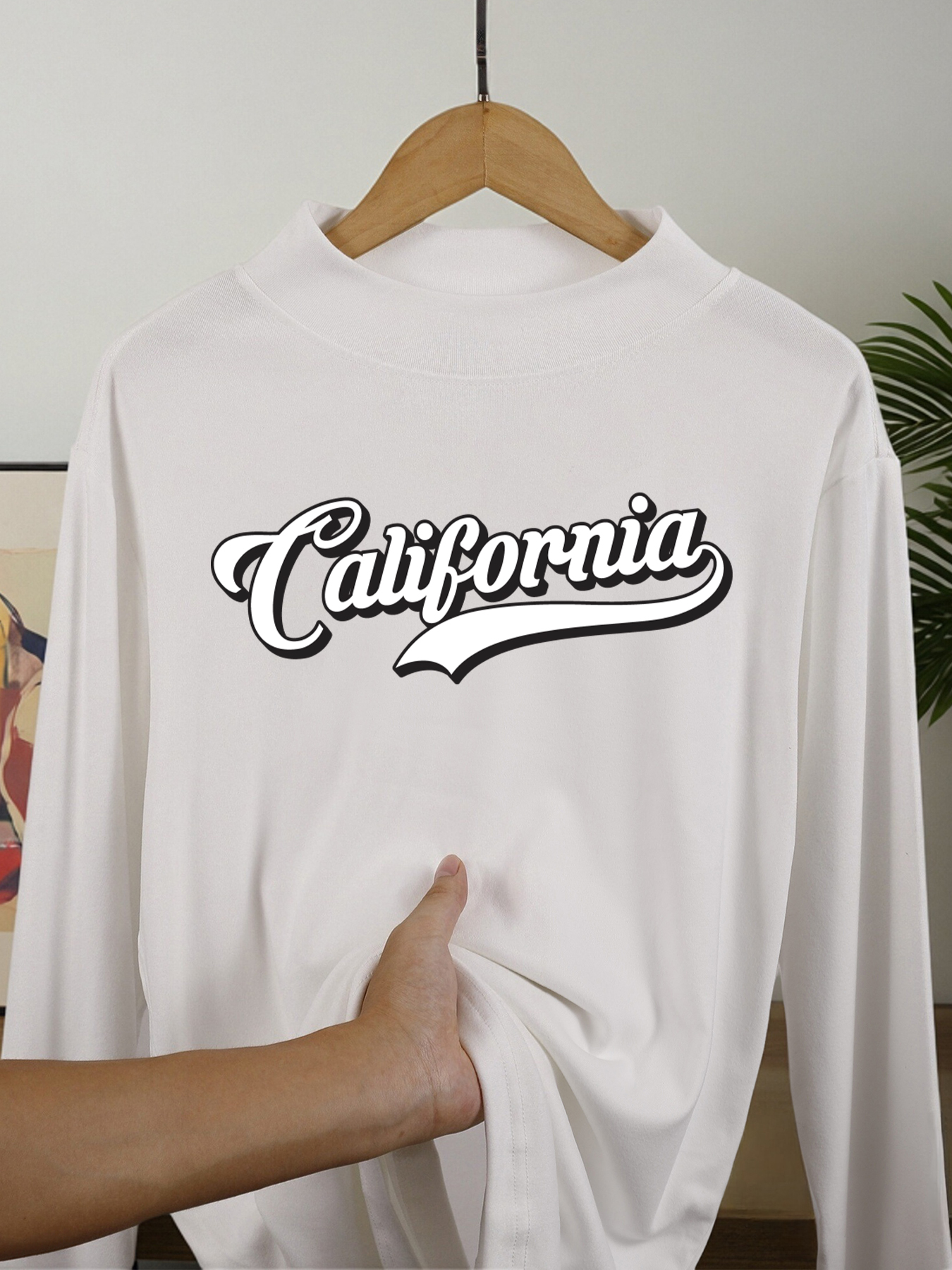 Men'S Winter Fashion - California Art Letter Printing Man Long