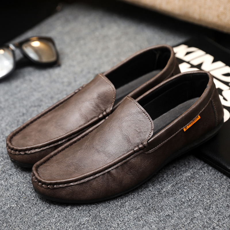 Suede Loafers Men - Business Casual Leather Shoes Men Lazy