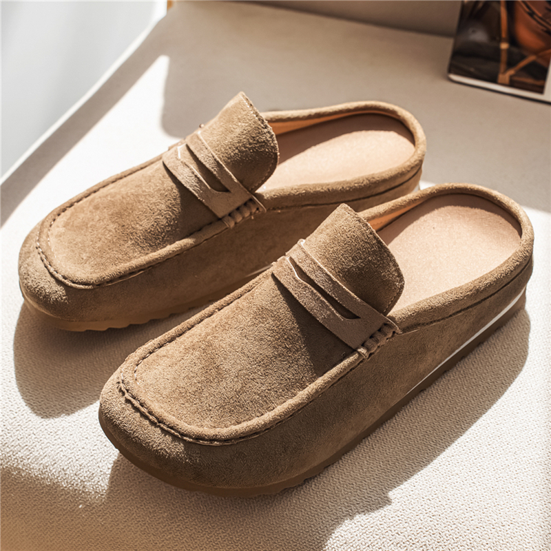 Men'S Fashion Loafers Shoes - Couple Breathable Walking Shoes Leather Loafers