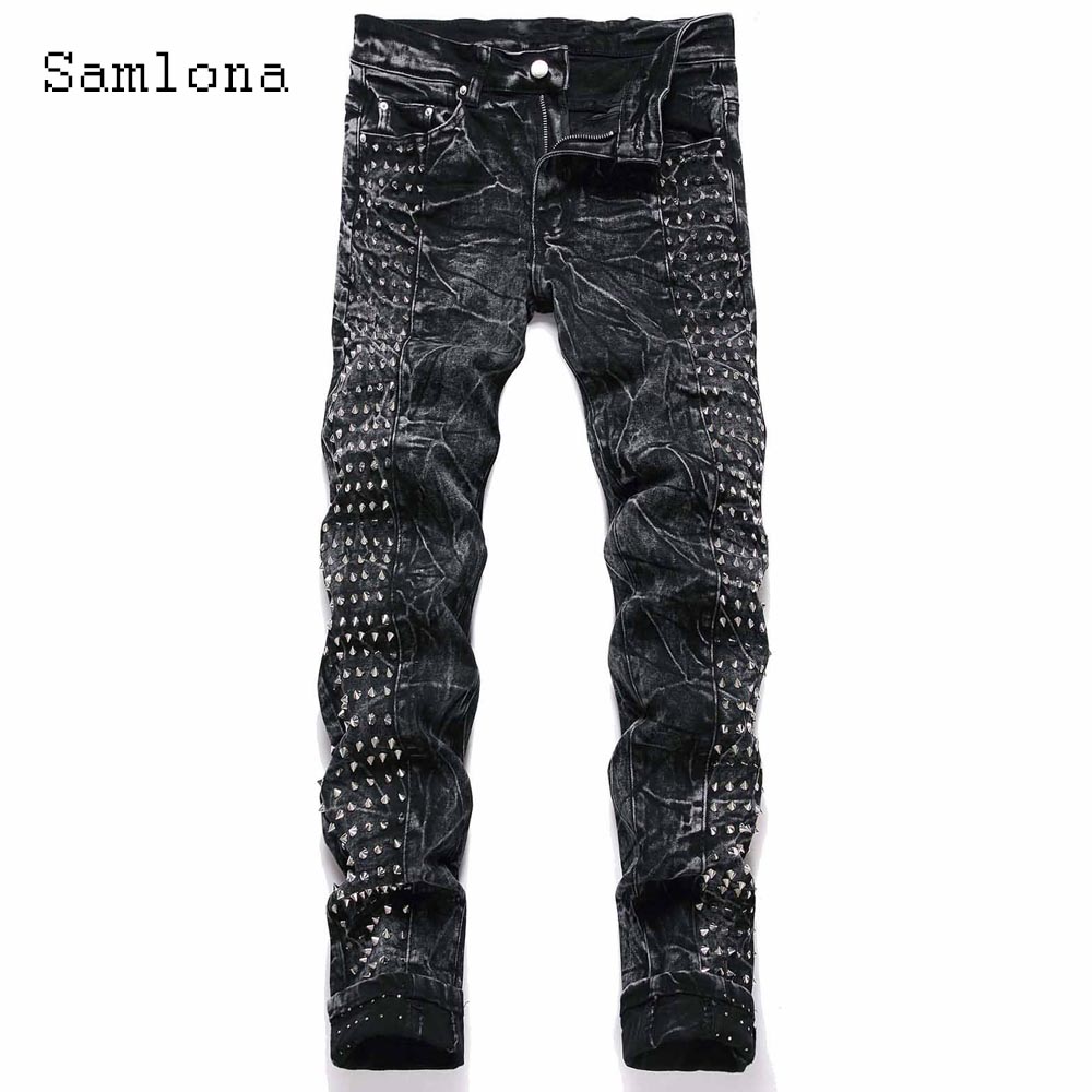 Men'S Fashion Jeans 2025 - Men New Sexy Dance Rivets Jeans