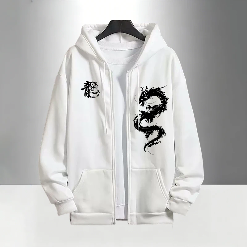 Chinese Dragon Print Tracksuit - огляд і ціна Men'S Winter Fashion