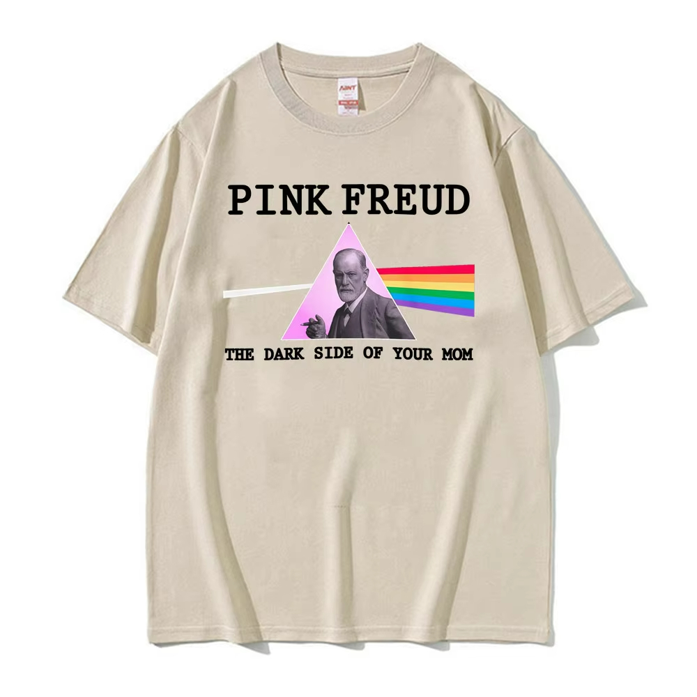 Funny Pink Freud The Dark Side - огляд і ціна Men'S Fashion Pink Shirt