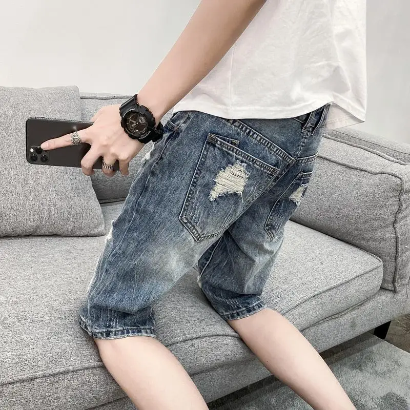 Half Ripped Baggy Loose Straig - огляд і ціна Xl Men'S Fashion