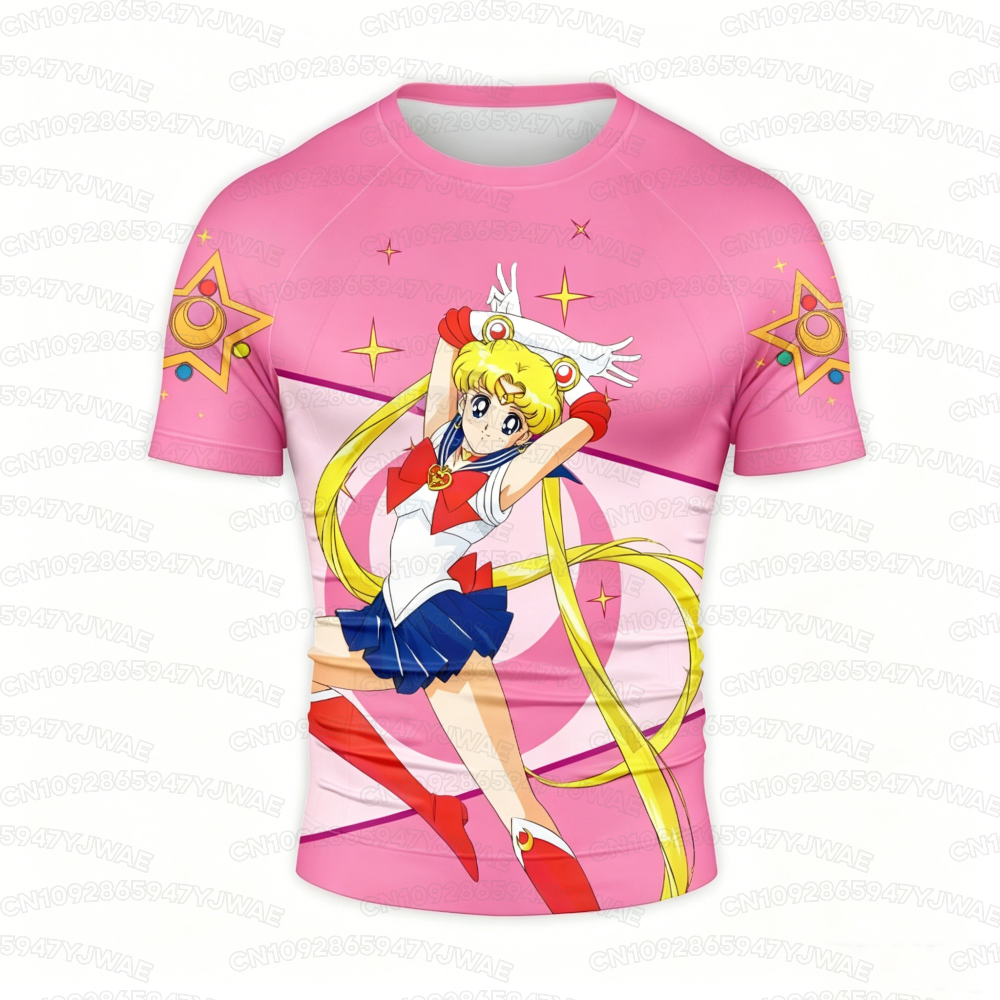 Summer Men's Women's Sailor Mo - огляд і ціна Men'S Fashion Pink Shirt