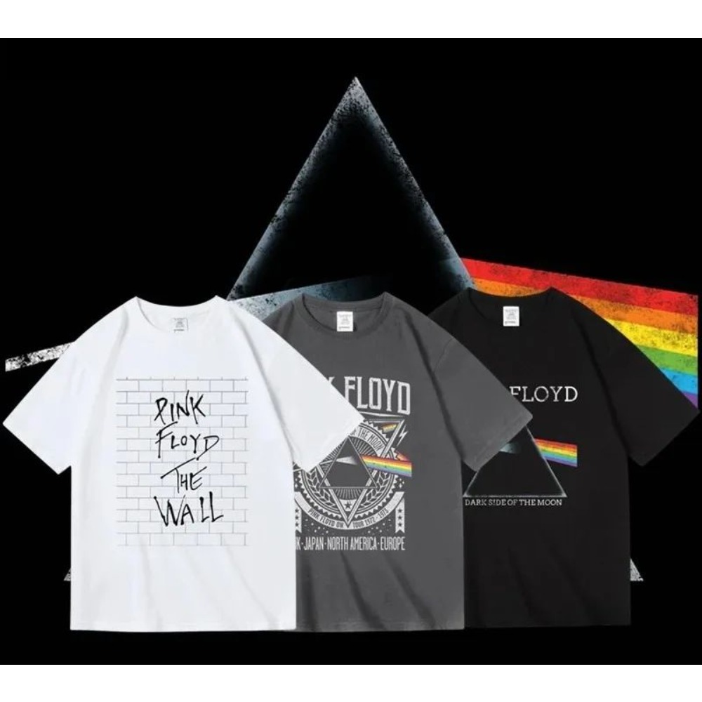 Pink Floyd The Moon Album T-sh - огляд і ціна Men'S Fashion Pink Shirt