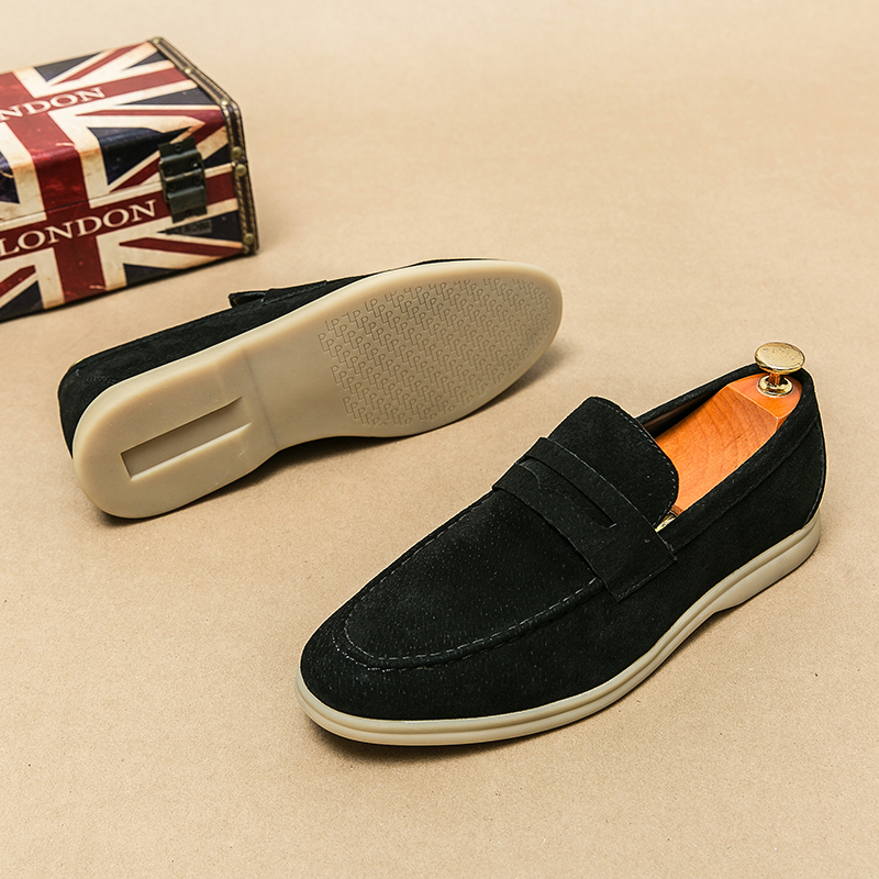 Men's Luxury Brand Genuine Lea - огляд і ціна Suede Loafers Men