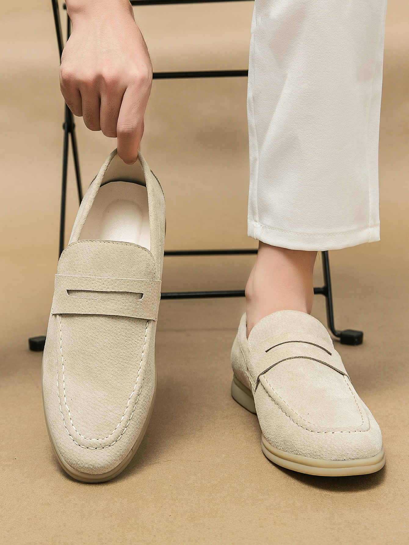 Men's Luxury Brand Genuine Lea - огляд і ціна Suede Loafers Men