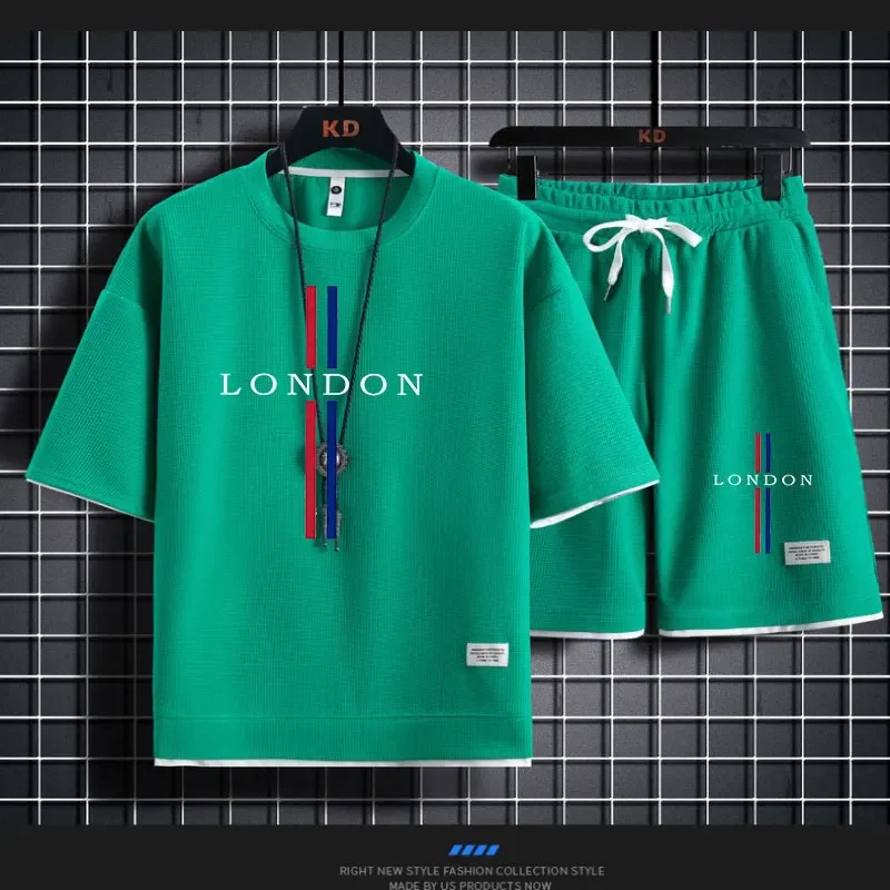 Summer new men's suit, short-s - огляд і ціна Mens Fashion Combination