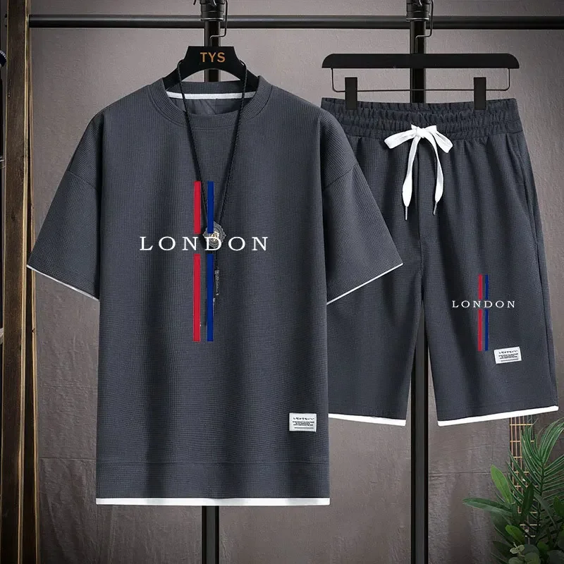 Summer new men's suit, short-s - огляд і ціна Mens Fashion Combination