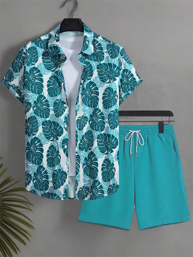 Men's Short-sleeved Shirt Set  - огляд і ціна Mens Fashion Trend