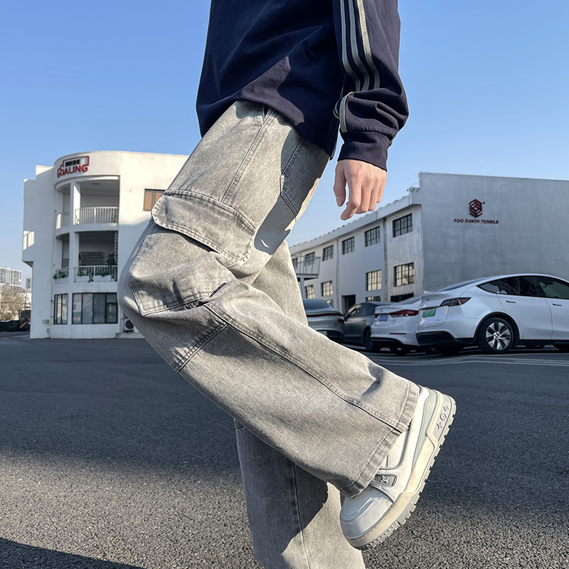 2025 new men's cement grey wor - огляд і ціна Men'S Fashion Jeans 2025