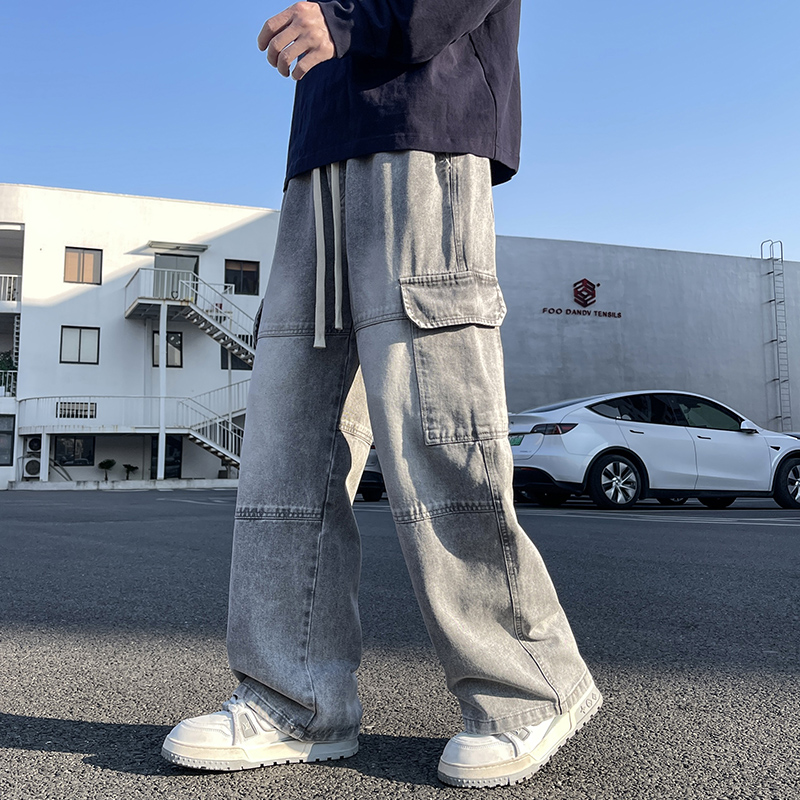 2025 new men's cement grey wor - огляд і ціна Men'S Fashion Jeans 2025