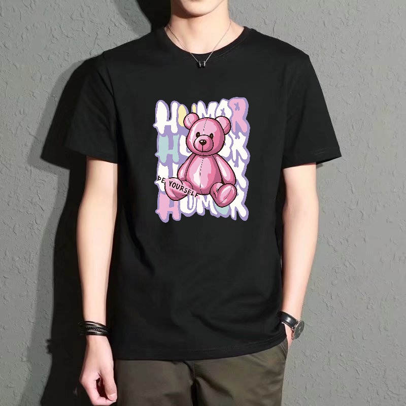 Men's Black Round-Neck Short-S - огляд і ціна Men'S Fashion Pink Shirt