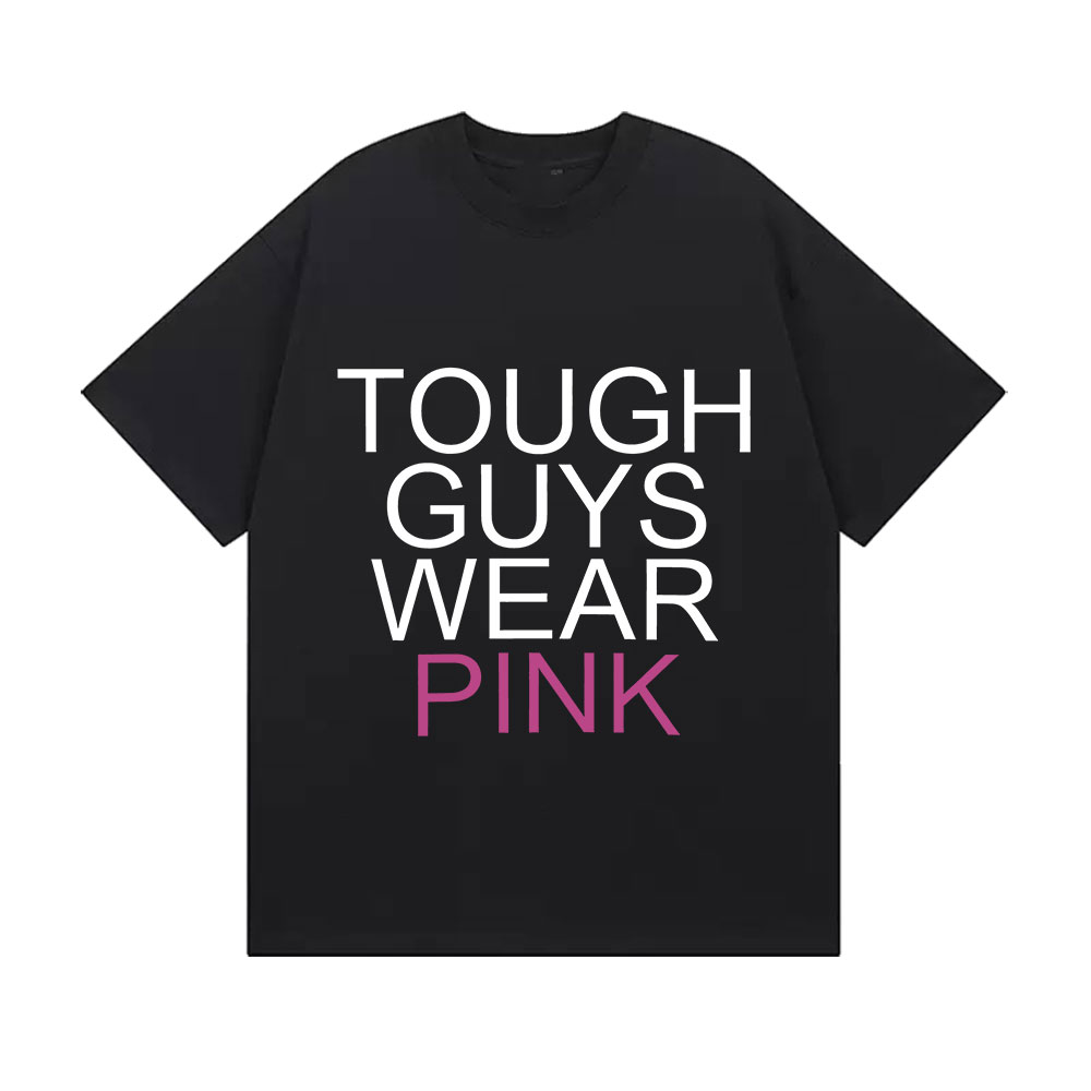Tough Guys Wearing Pink Letter - огляд і ціна Men'S Fashion Pink Shirt