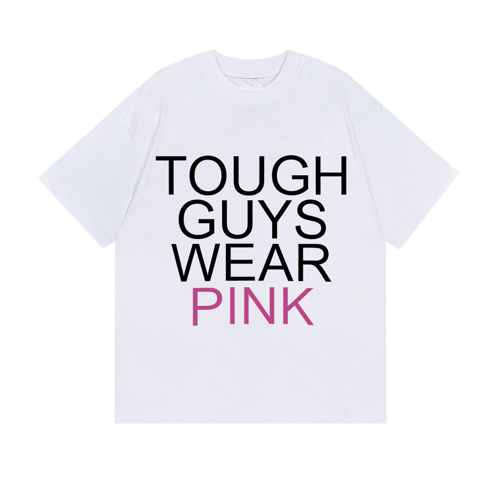 Tough Guys Wearing Pink Letter - огляд і ціна Men'S Fashion Pink Shirt