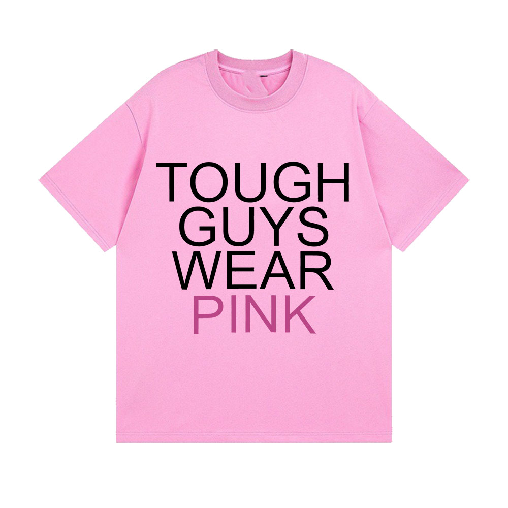 Tough Guys Wearing Pink Letter - огляд і ціна Men'S Fashion Pink Shirt