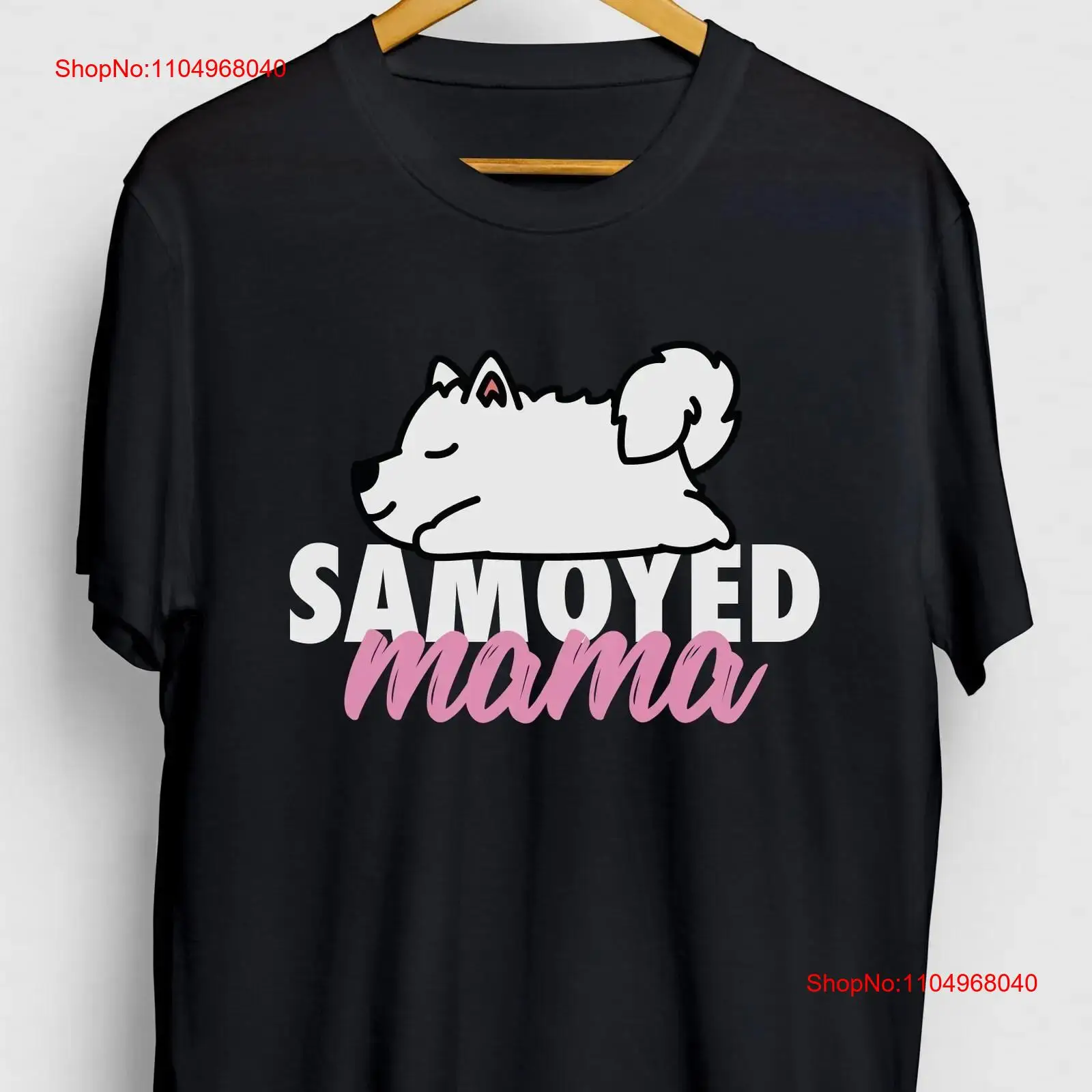 Samoyed T Shirt Dog Mama Pink  - огляд і ціна Men'S Fashion Pink Shirt