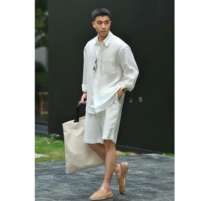 Summer Casual Set Lyocell Line - огляд і ціна Mens Fashion Trend