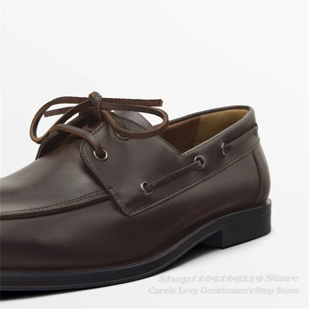 Brown Cowhide Loafers Autumn N - огляд і ціна Suede Loafers Men