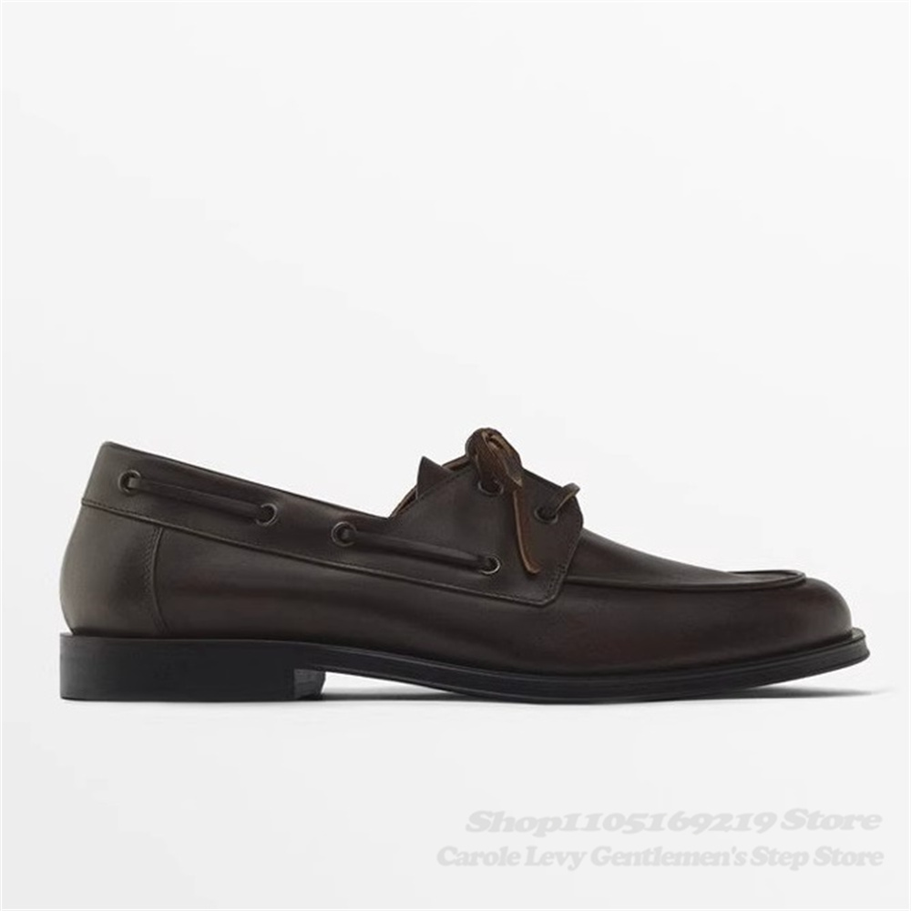 Brown Cowhide Loafers Autumn N - огляд і ціна Suede Loafers Men