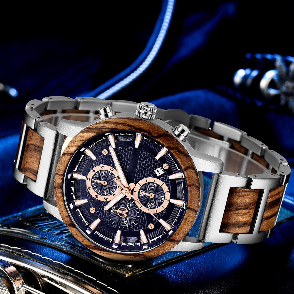 Alloy & Wood Combined Strap Wa - огляд і ціна Mens Fashion Combination