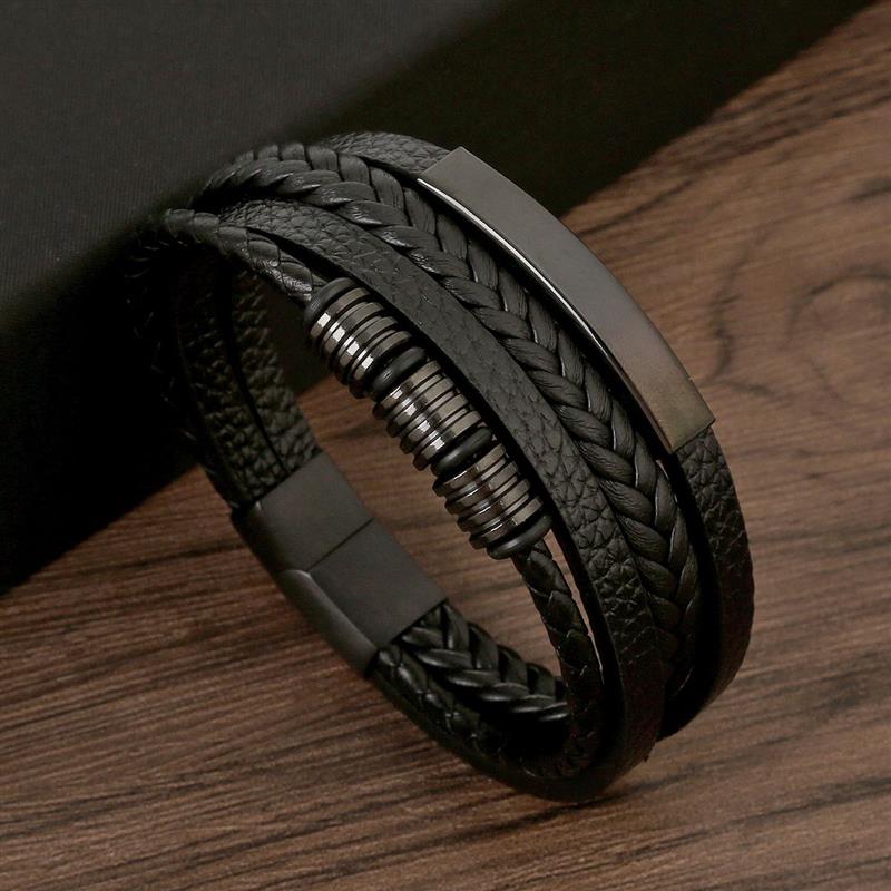Men's Leather Bracelet New Sty - огляд і ціна Mens Fashion Combination