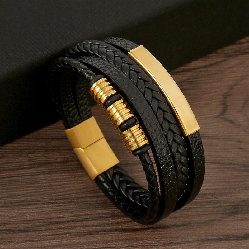 Men's Leather Bracelet New Sty - огляд і ціна Mens Fashion Combination