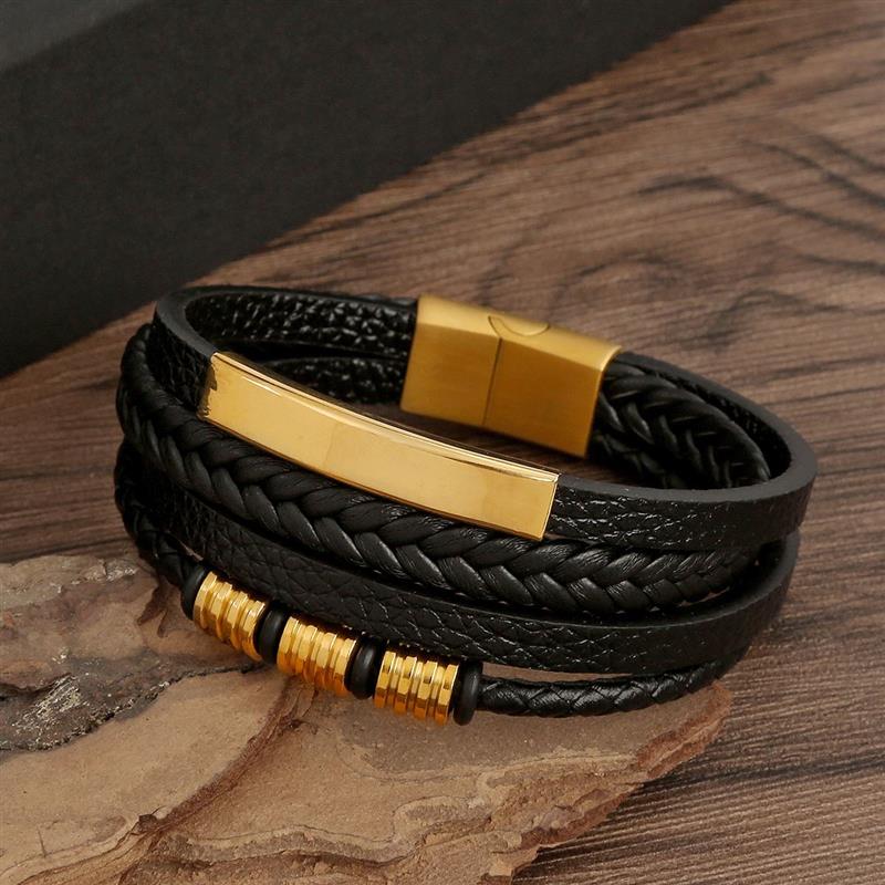Men's Leather Bracelet New Sty - огляд і ціна Mens Fashion Combination