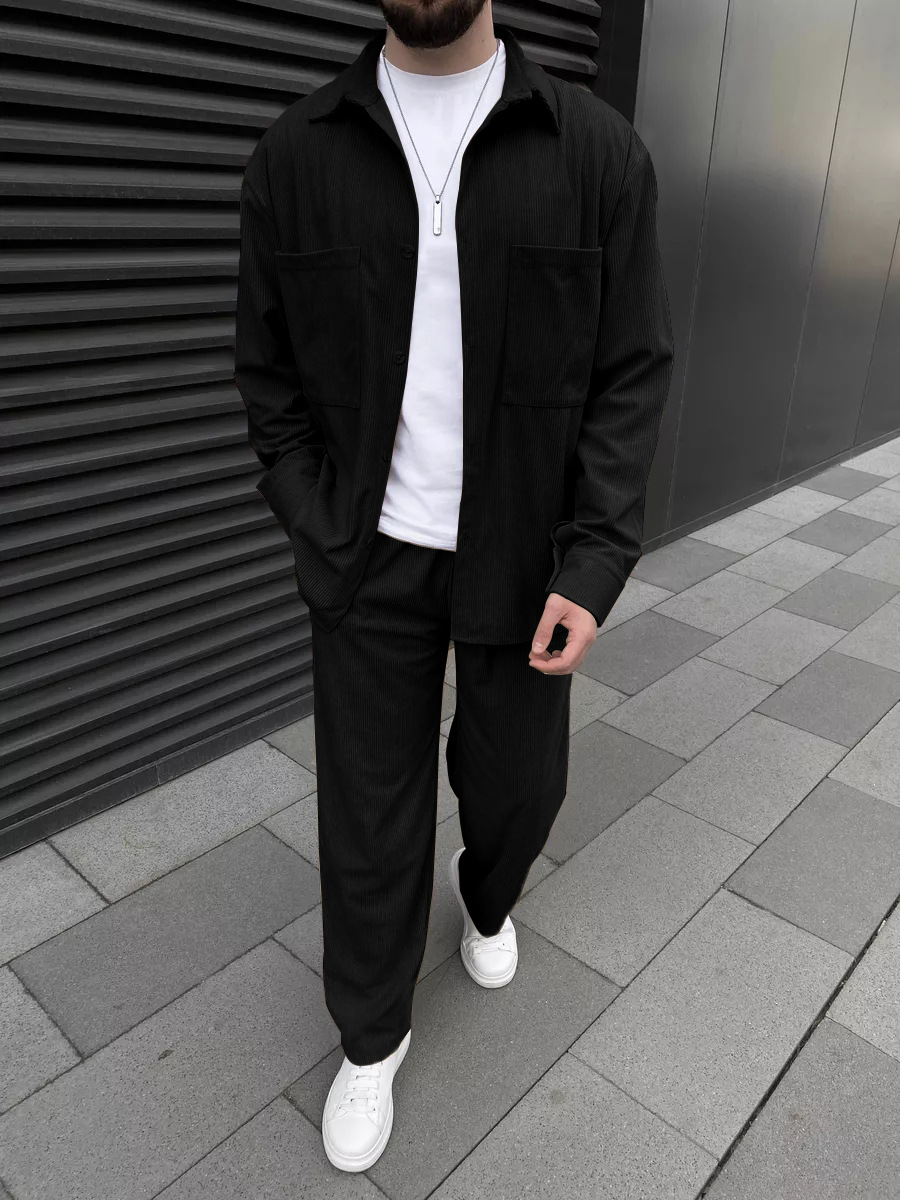 Men's corduroy two-piece outfi - огляд і ціна Mens Fashion Trend