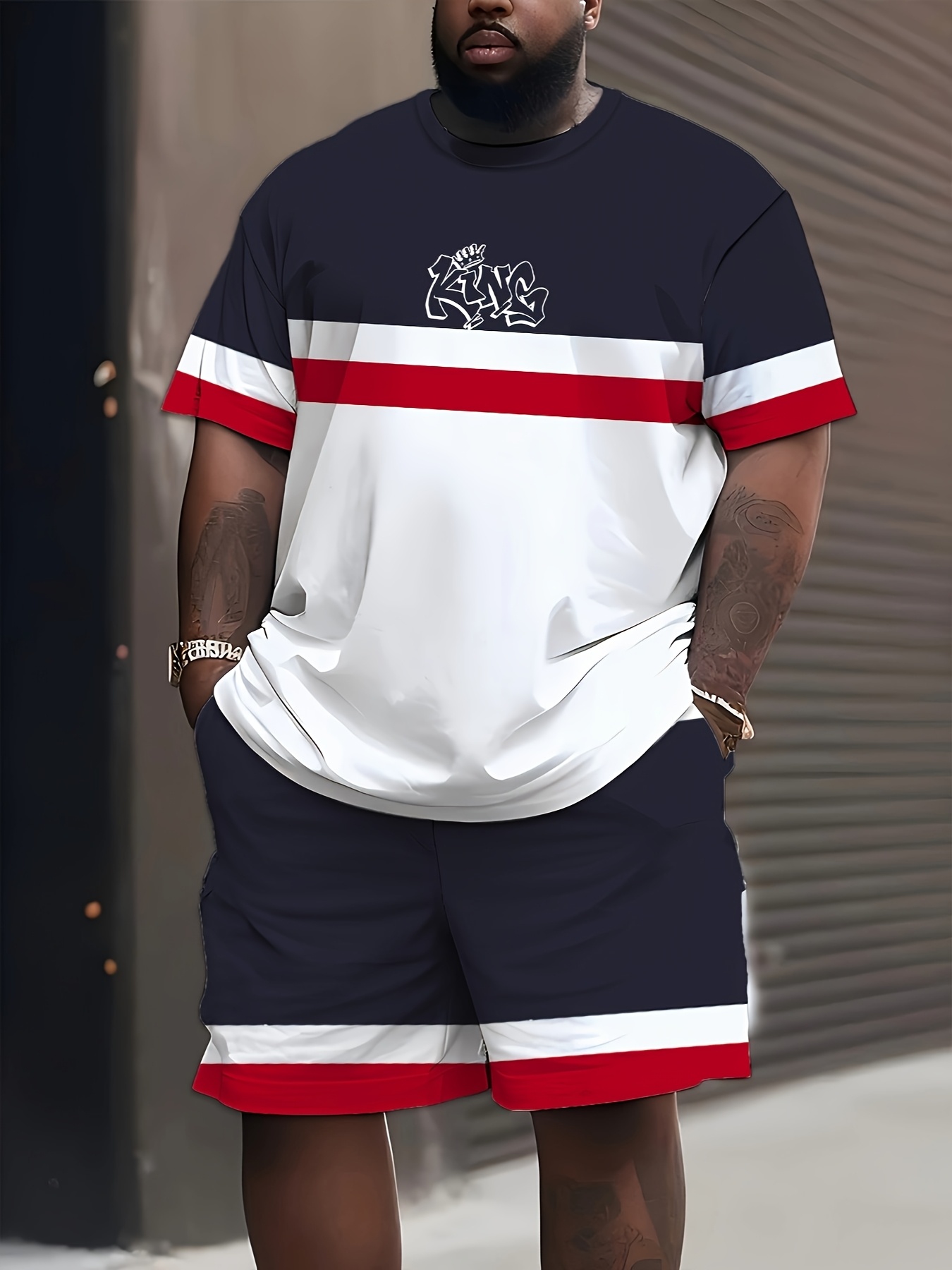 New Plus Size Men's T-shirt An - огляд і ціна Mens Fashion Trend