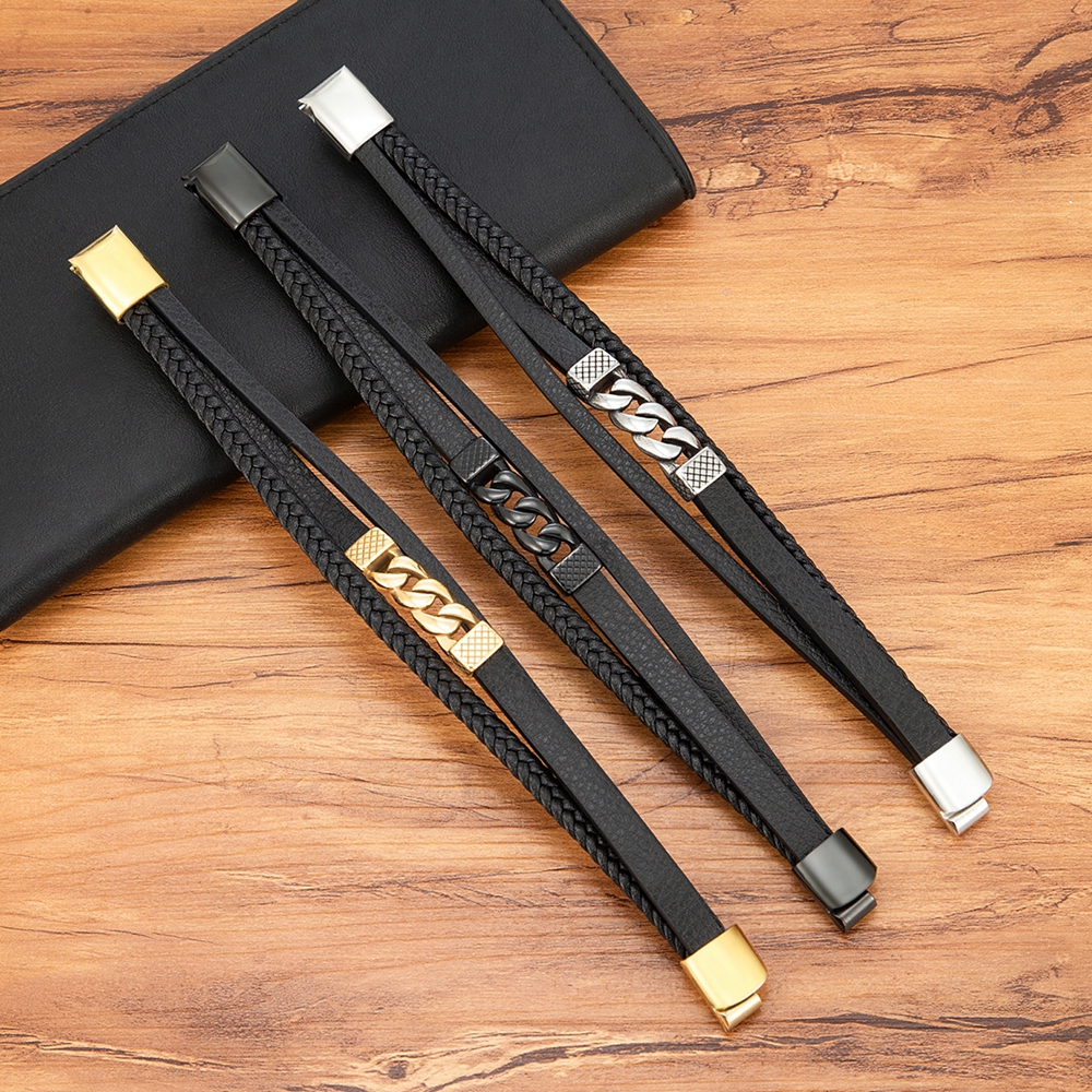 XQNI Men's Leather Bracelet Ne - огляд і ціна Mens Fashion Combination