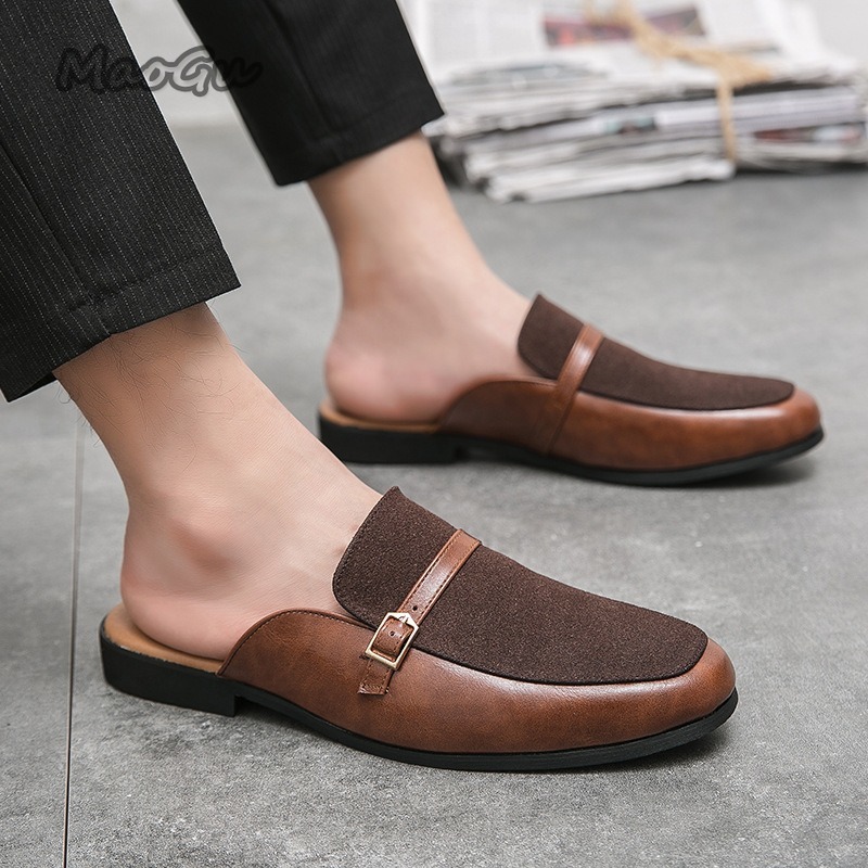 Men's Pantuflas Faux Leather & - огляд і ціна Suede Loafers Men