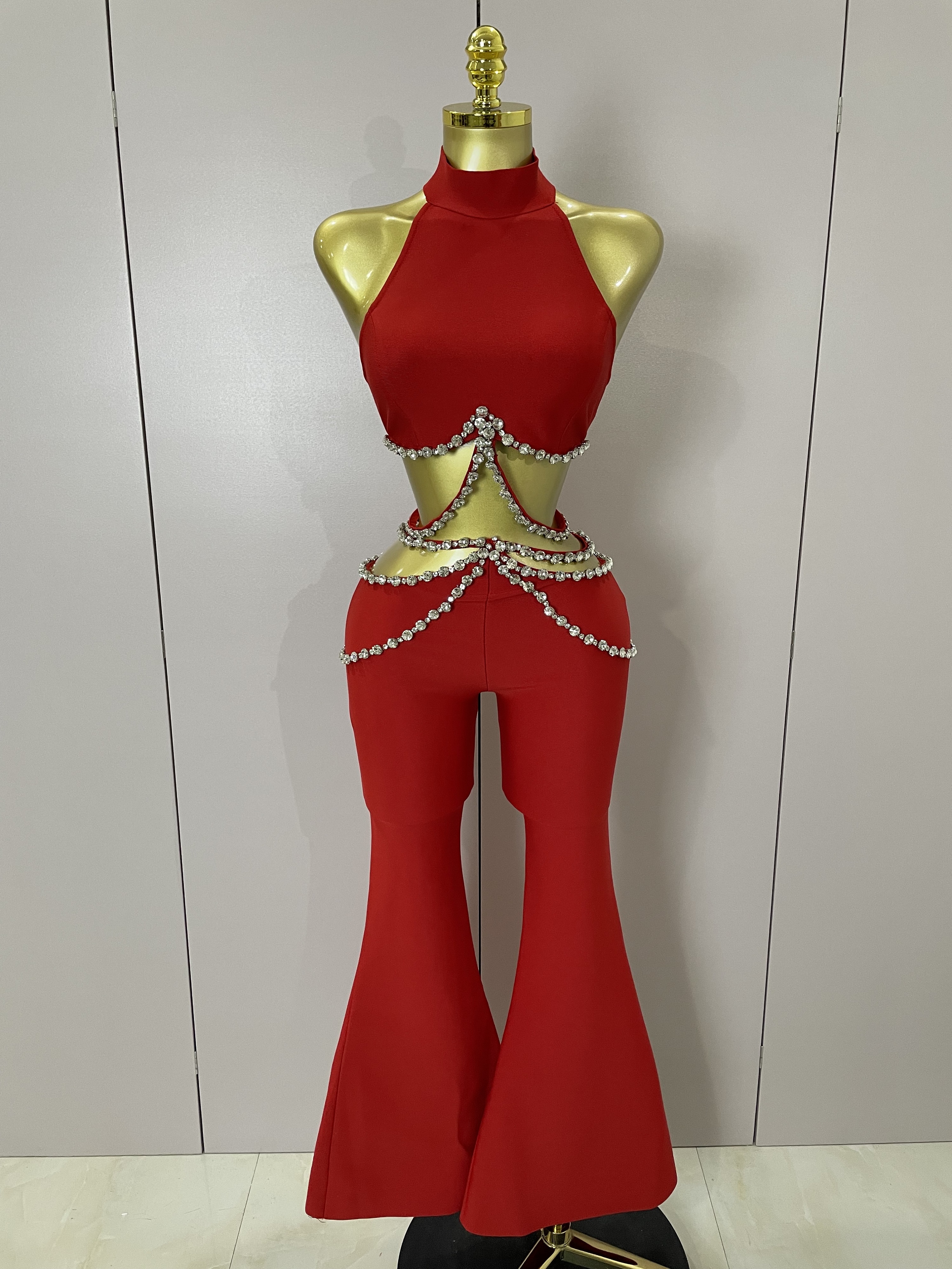 Luxury Rhinestone Red Sexy Cut - огляд і ціна Men'S Fashion Pants 2025