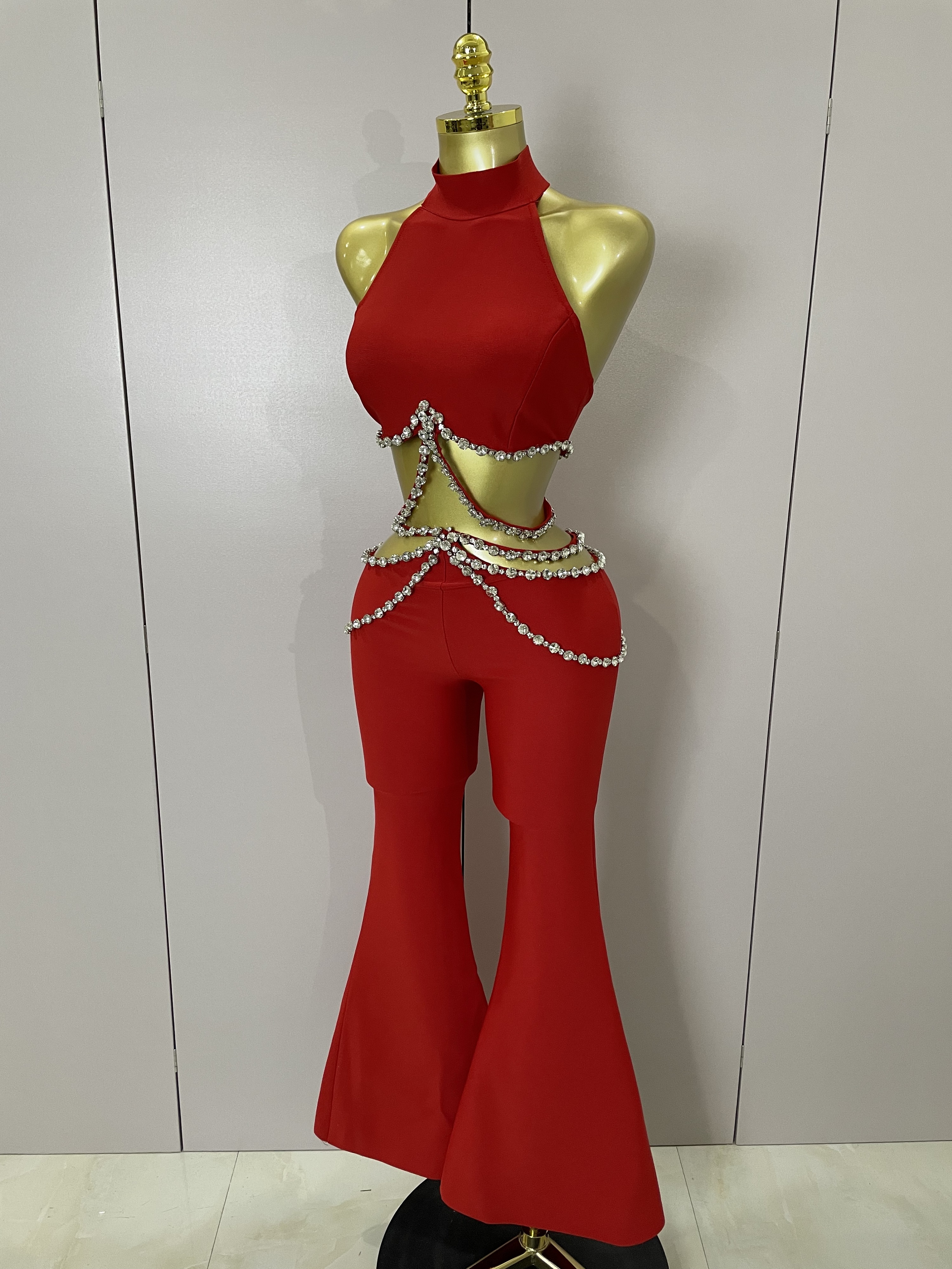 Luxury Rhinestone Red Sexy Cut - огляд і ціна Men'S Fashion Pants 2025