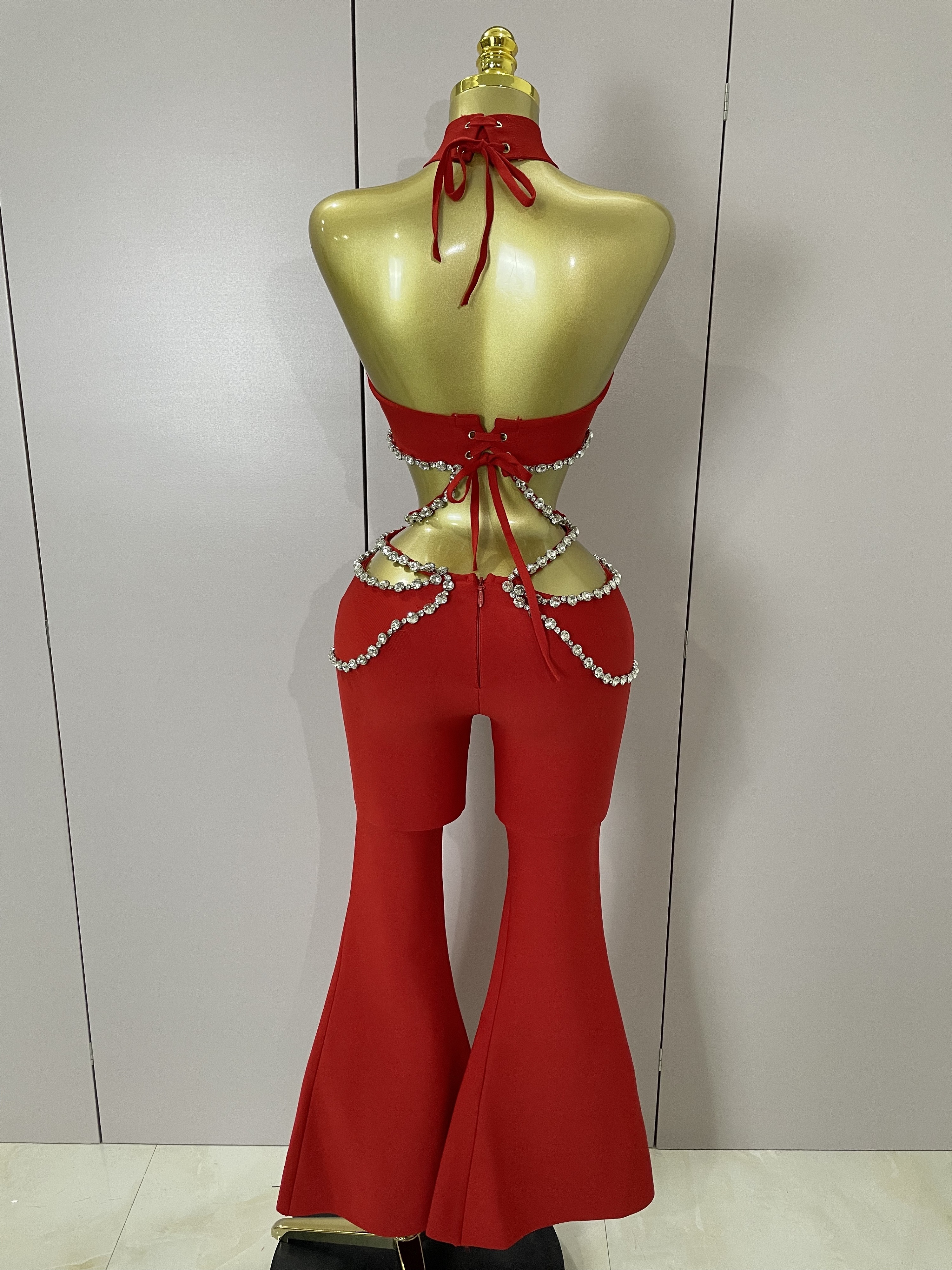 Luxury Rhinestone Red Sexy Cut - огляд і ціна Men'S Fashion Pants 2025