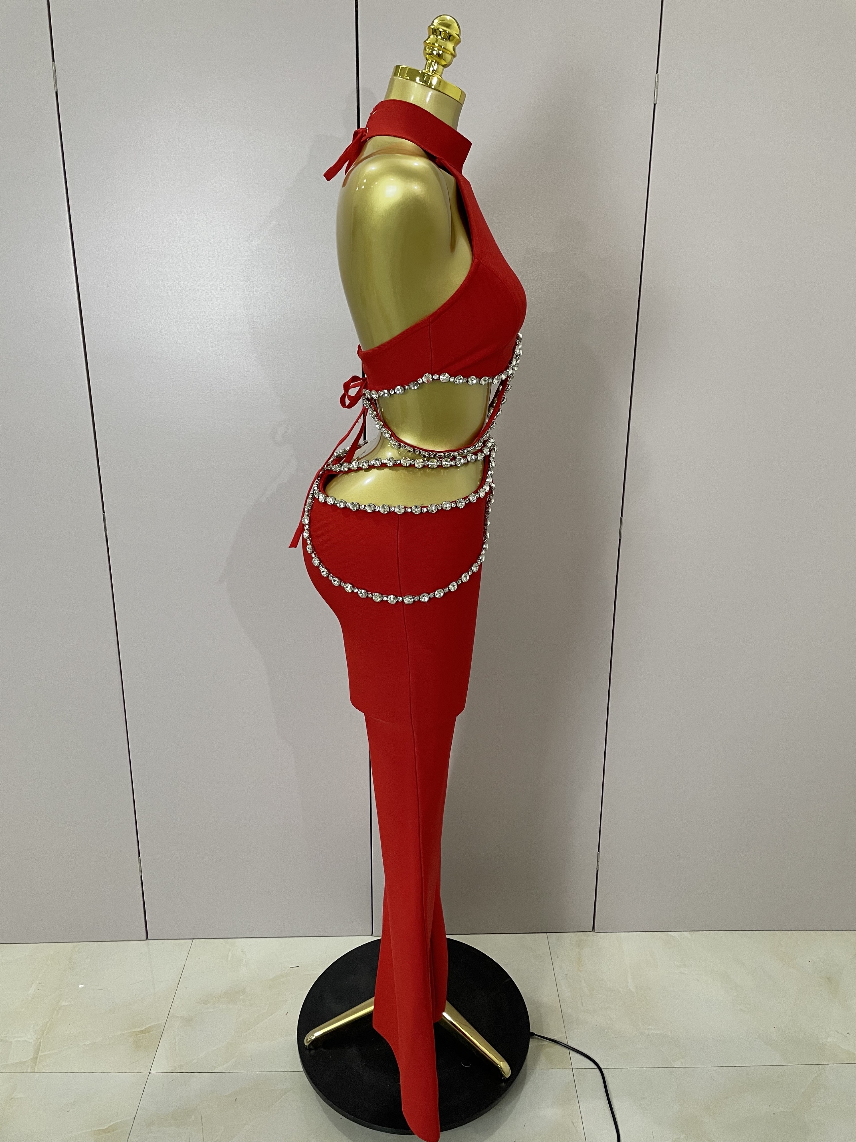 Luxury Rhinestone Red Sexy Cut - огляд і ціна Men'S Fashion Pants 2025