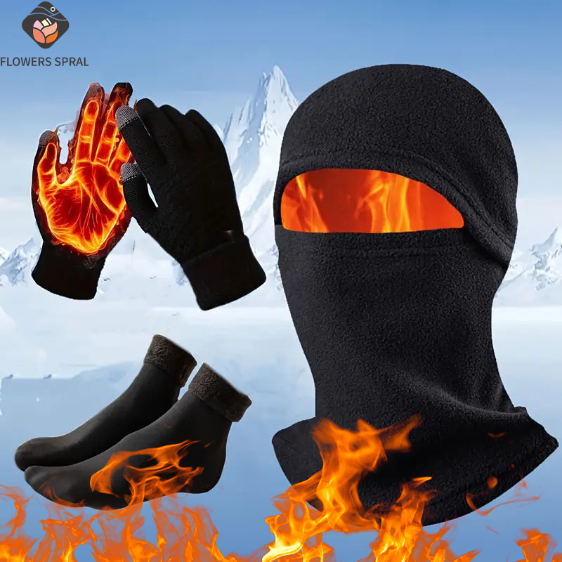 3PCS/Set Of Winter Warm Outdoo - огляд і ціна Mens Fashion Combination