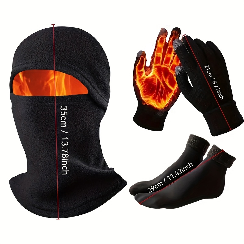 3PCS/Set Of Winter Warm Outdoo - огляд і ціна Mens Fashion Combination