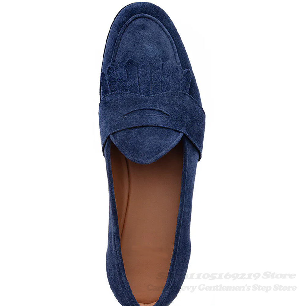 Navy Blue Suede Loafers Men Ro - огляд і ціна Suede Loafers Men