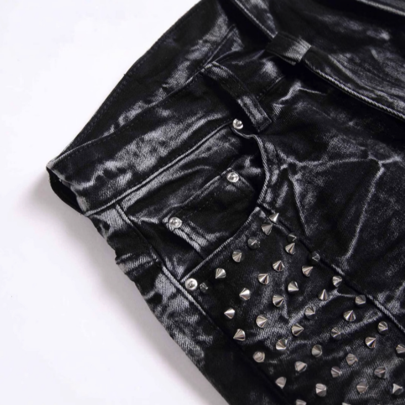 2025 new retro punk high stree - огляд і ціна Men'S Fashion Jeans 2025